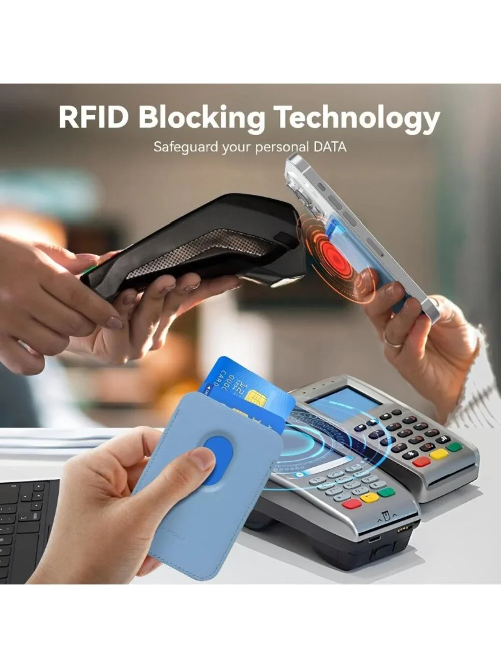 Magnetic Phone Wallet Case with Card Holder & Mag-Safe Compatibility - Slim